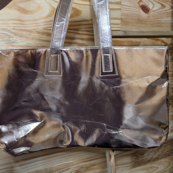 White Diamond Gold Quilted Women's Bag - Picture 2 of 4